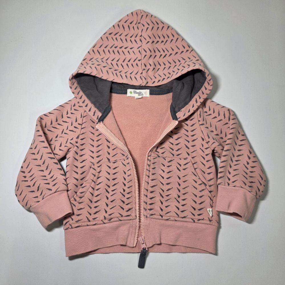 Infant Girl's Pink Hooded Zipper Jacket
